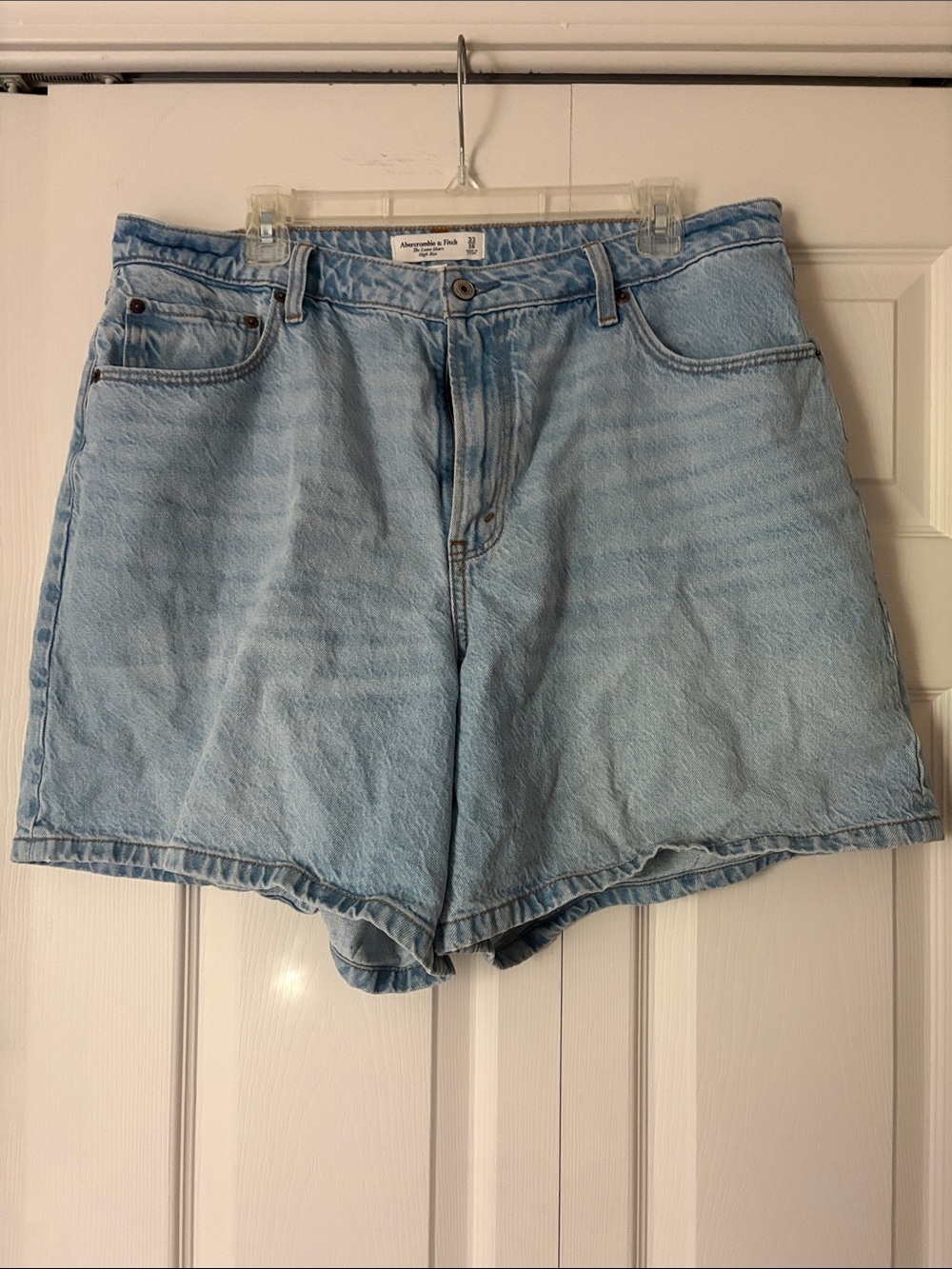 Abercrombie & Fitch Light Blue “The Dad Short” Denim Shorts